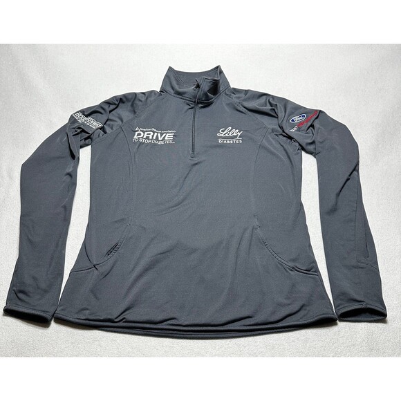 Roush Fenway Ford Performance Lilly Diabetes Women’s Large Long Sleeve 1/4 Zip - Picture 1 of 12